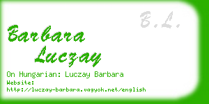 barbara luczay business card